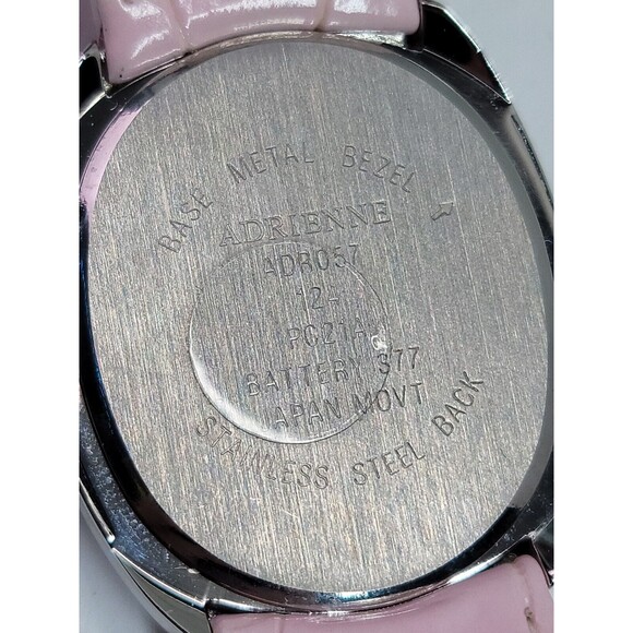 Adrienne Quartz ADR057 Womens Watch Pink Band Diamond Jewel Trim New Battery - Picture 13 of 13